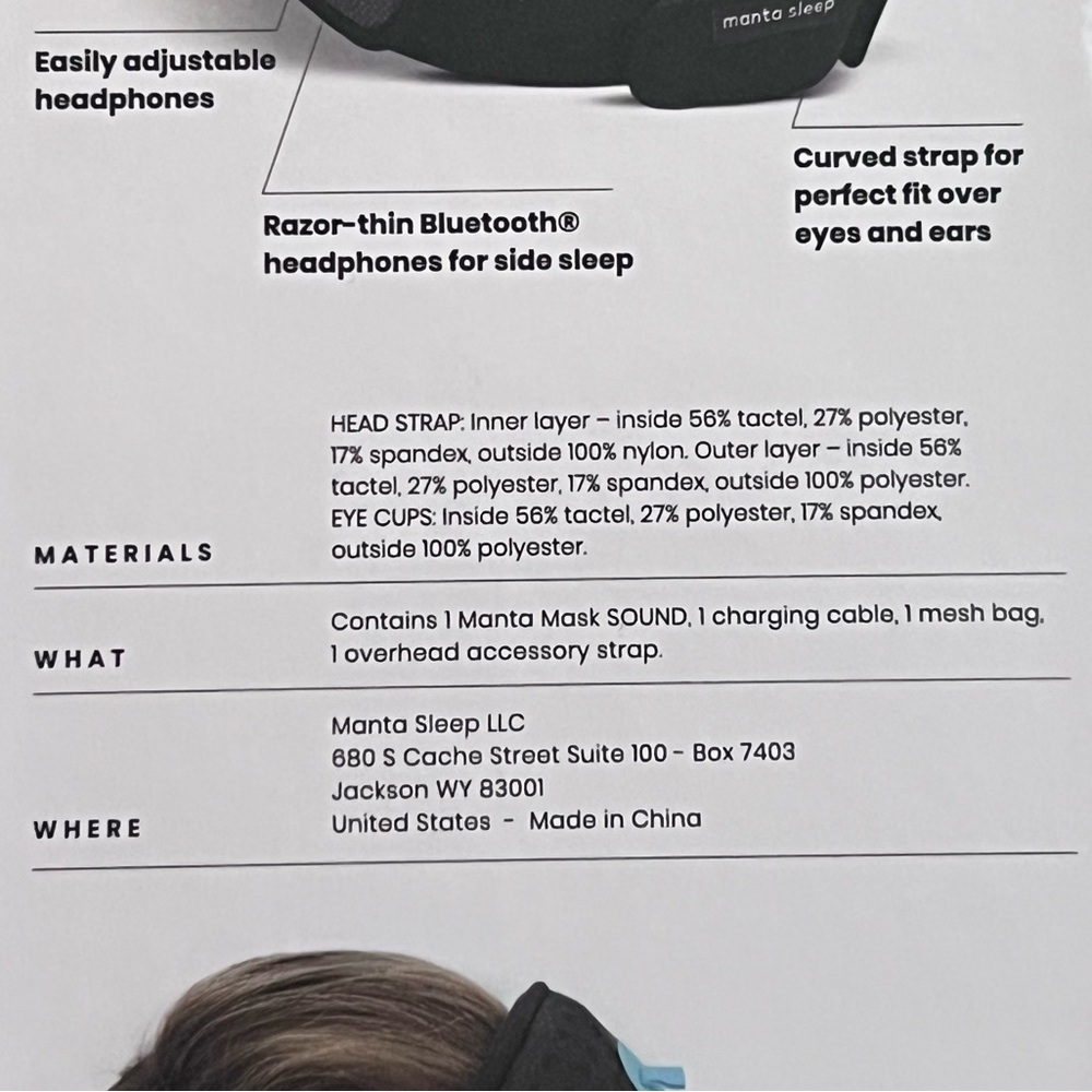 Manta Sleep Sound Mask with Accessories - Picture 9 of 9